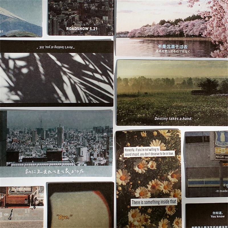 

40pcs Random Scenery DIY Material Paper, Multicolor