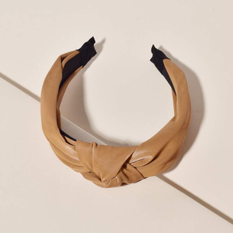 

Solid Knot Headband, Brown