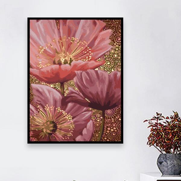 

Floral Pattern Diamond Painting Without Frame, Multicolor