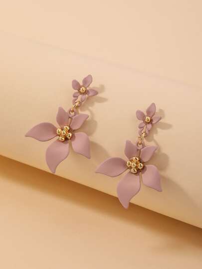 Andkiss أقراط معلقة مزينة بالأزهار هدية عيد الحب