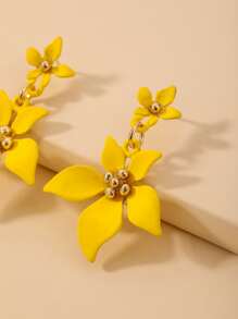 Andkiss 花朵装饰耳坠 情人节、妈妈、母亲、母亲节、礼物 - 黃色 - 查看 3