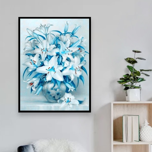 

Floral Pattern Diamond Painting Without Frame, Multicolor