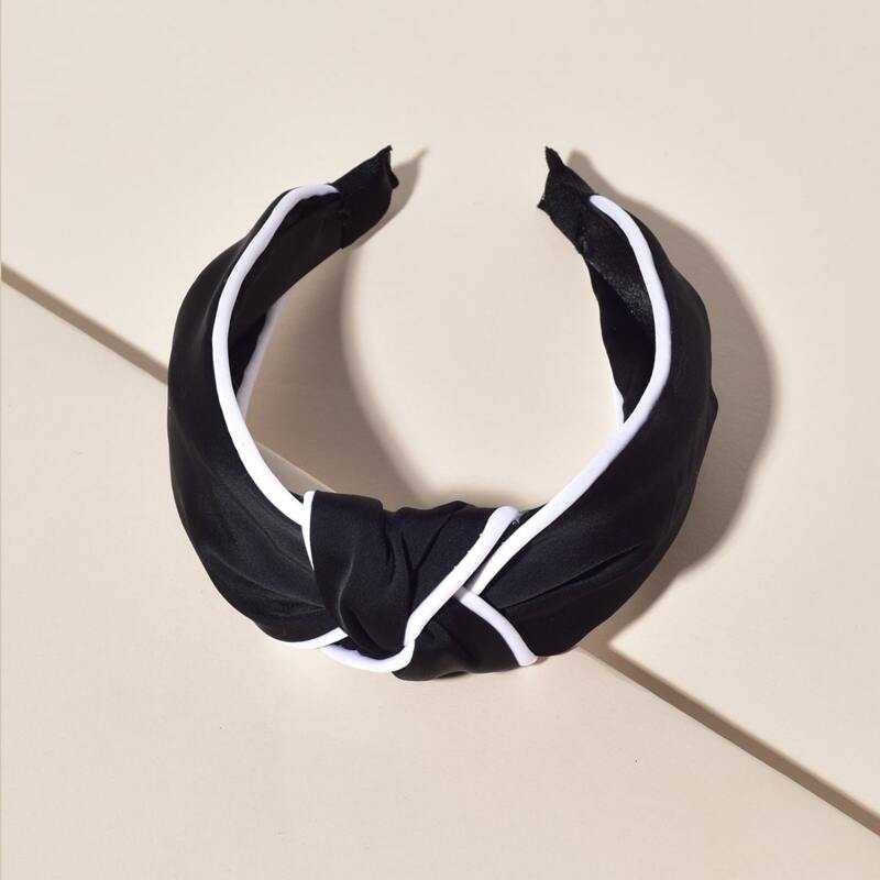 

Contrast Binding Knot Headband, Multicolor