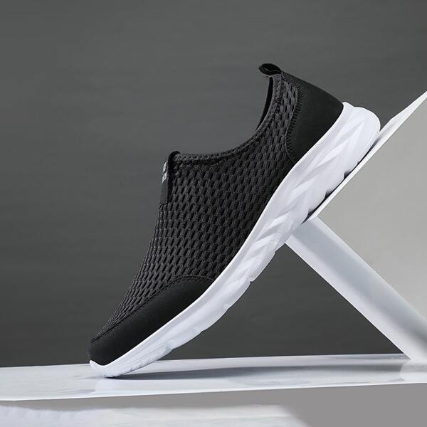 

Men Slip On Low Top Sneakers, Black