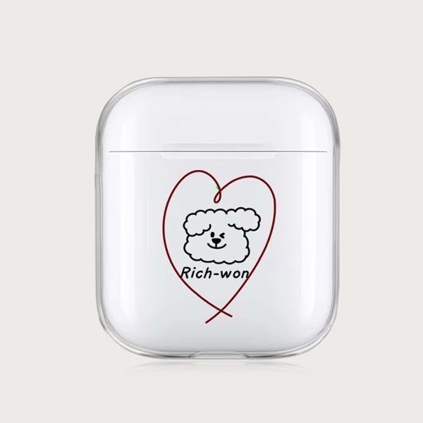 

Прозрачный чехол для Airpods с мультипликационным принтом