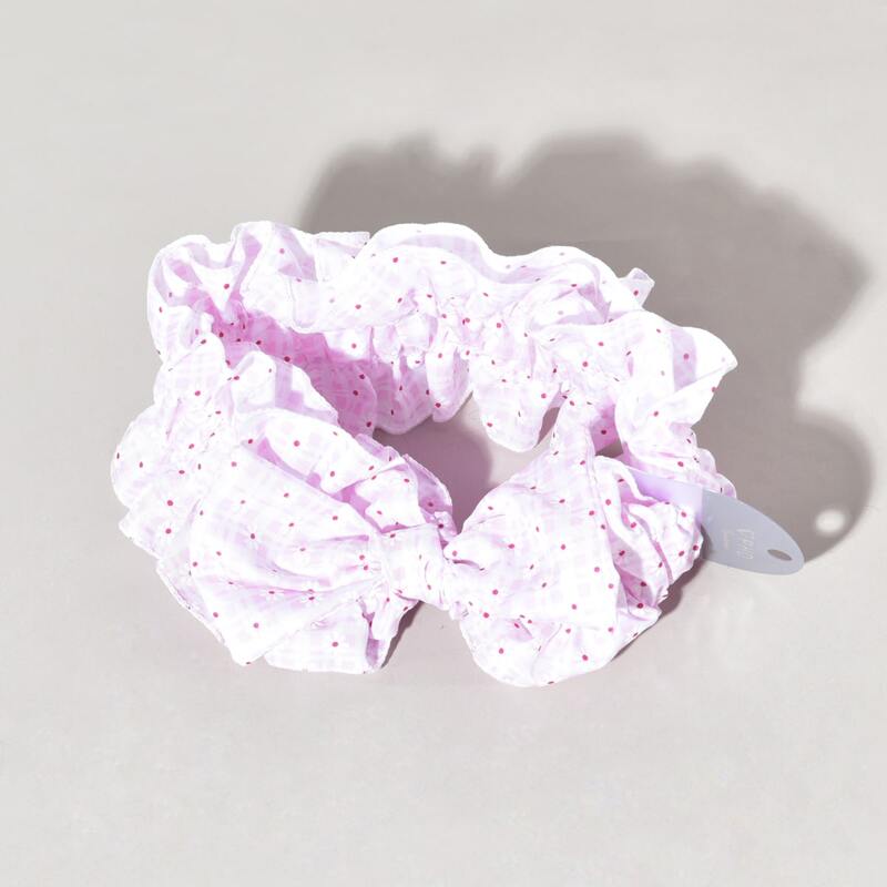 

Ruffle Bow Hair Band, Baby pink