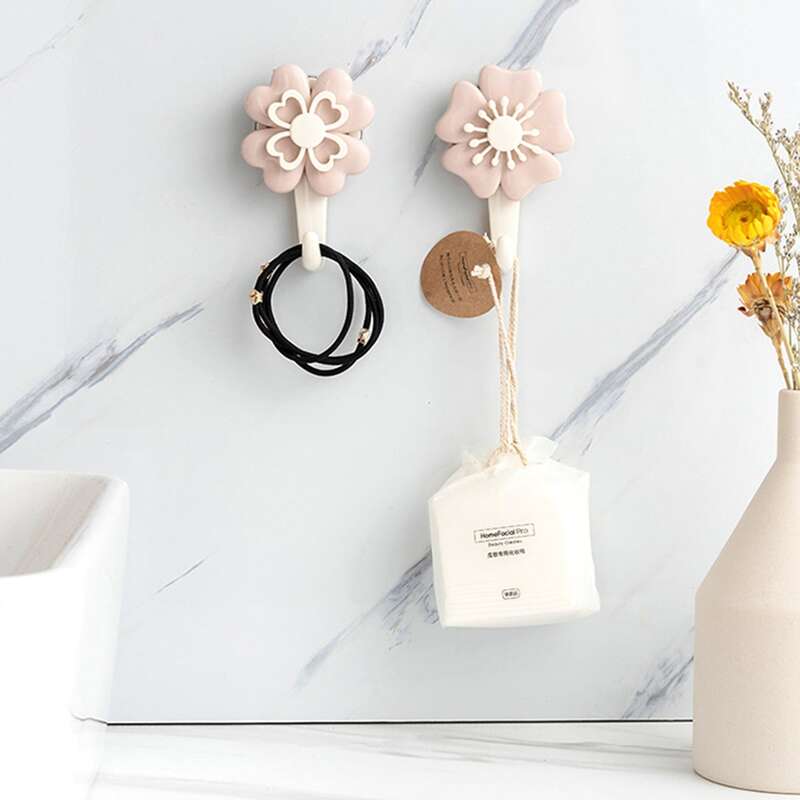 

2pcs Flower Shaped Random Color Wall Hook, Multicolor