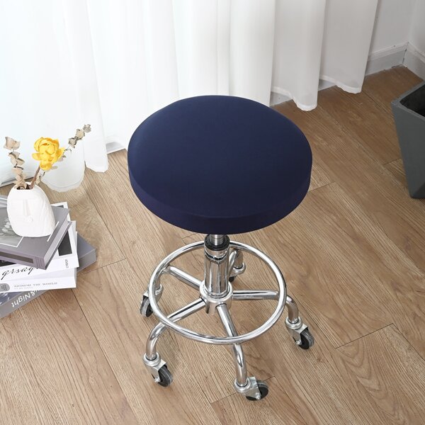

Solid Color Stretchy Stool Cover, Navy blue
