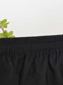 Solid Color Stretchy Stool Cover - Black - View 4