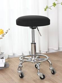 Solid Color Stretchy Stool Cover - Black - View 5