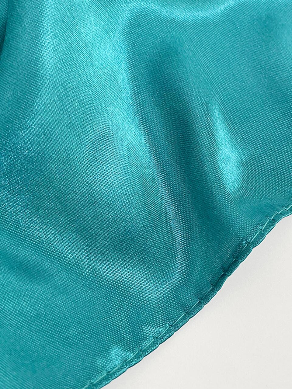 1pc Polyester Imitation Silk Scarf, Soft & Smooth, Solid Color Versatile Minimalist Square Scarf/Headscarf