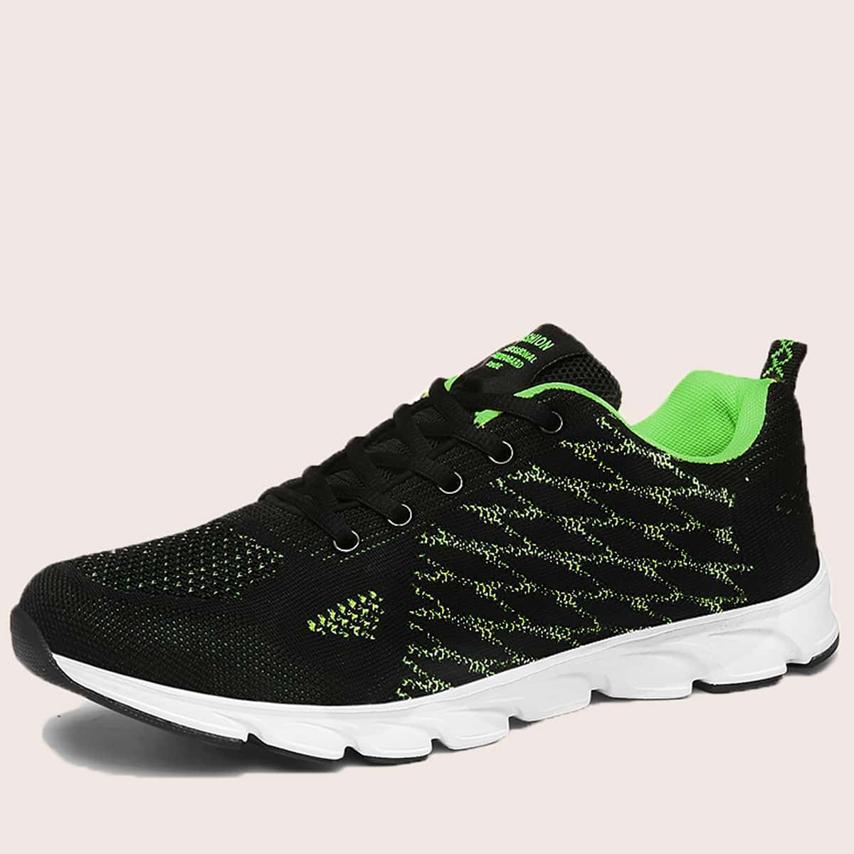 

Guys Lace Up Front Knit Sneakers, Black