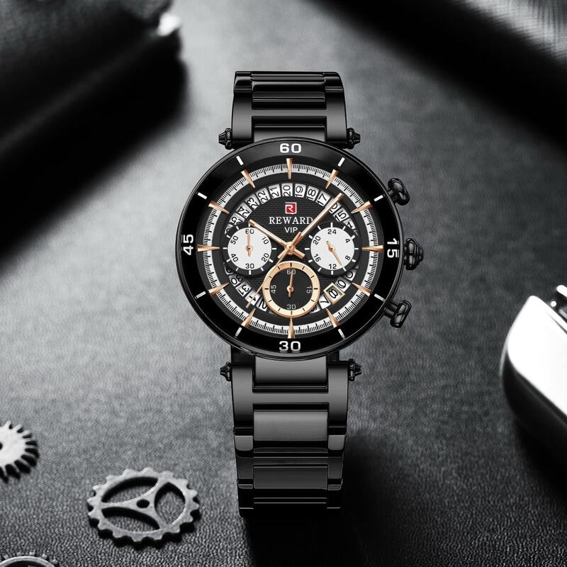 

Guys Triple Dial Date Quartz Watch