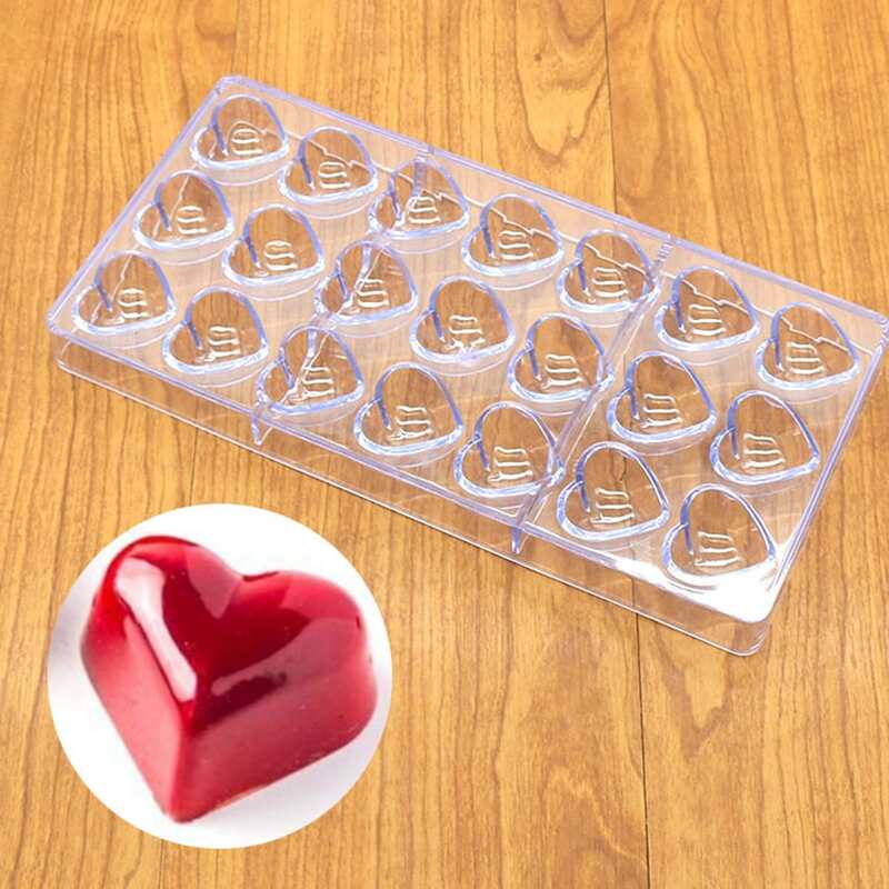 

1pc Heart Chocolate Mold, Clear