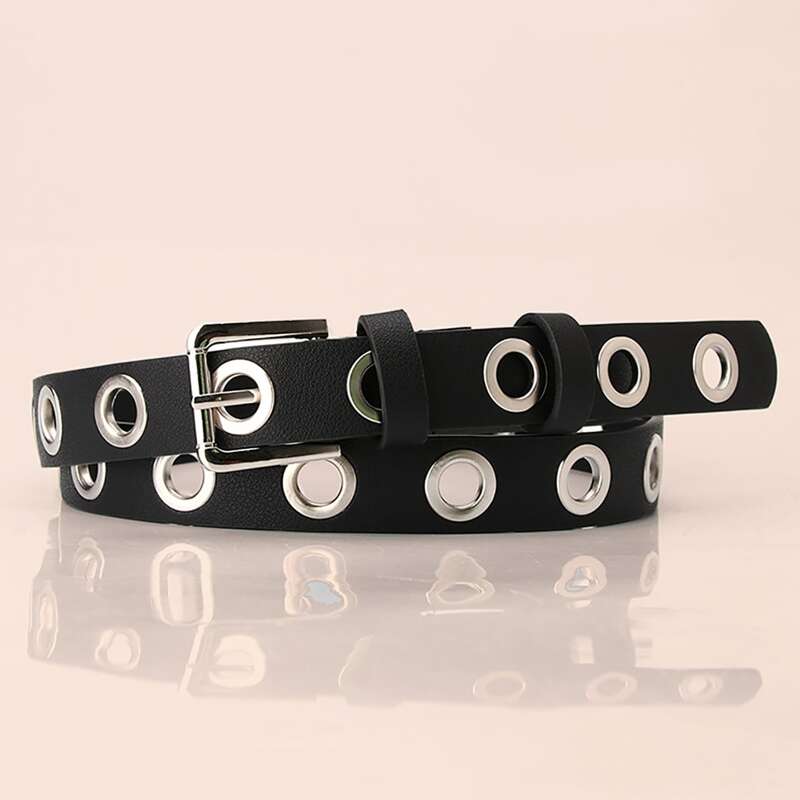 

Grommet Buckle Belt, Black