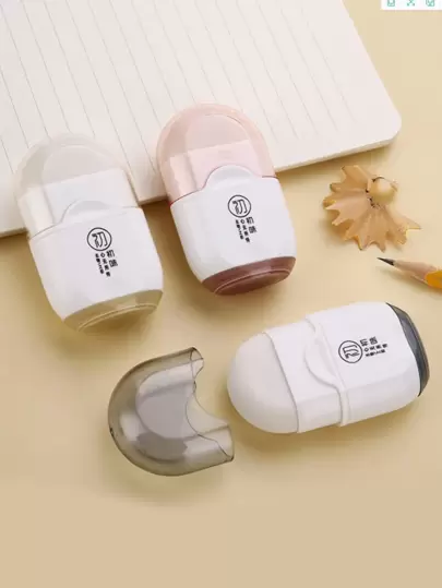 1pc Creative Stationery Correction Tape, 2-In-1 Pencil Sharpener & Eraser, Multifunctional Learning Supplies, School Supplies, Student Gift Back To School