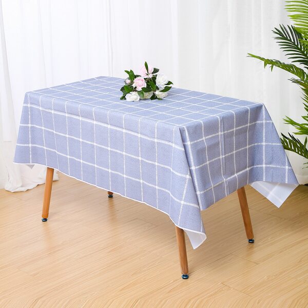 

Plaid Pattern Tablecloth, Blue
