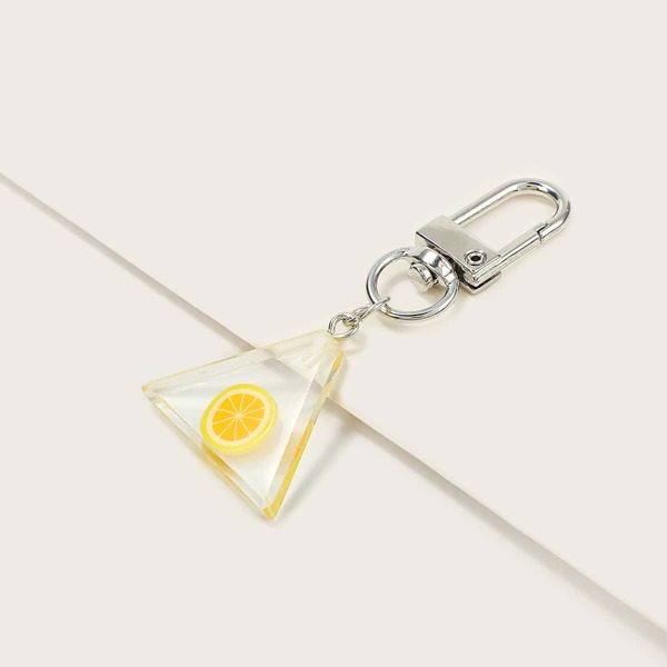 

Lemon Slice Embedded Bag Charm, Yellow