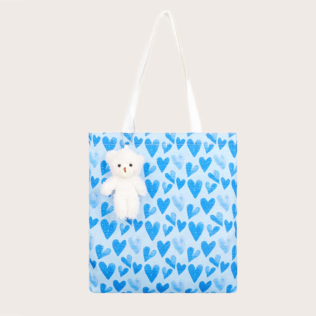 

Heart Tote Bag, Blue