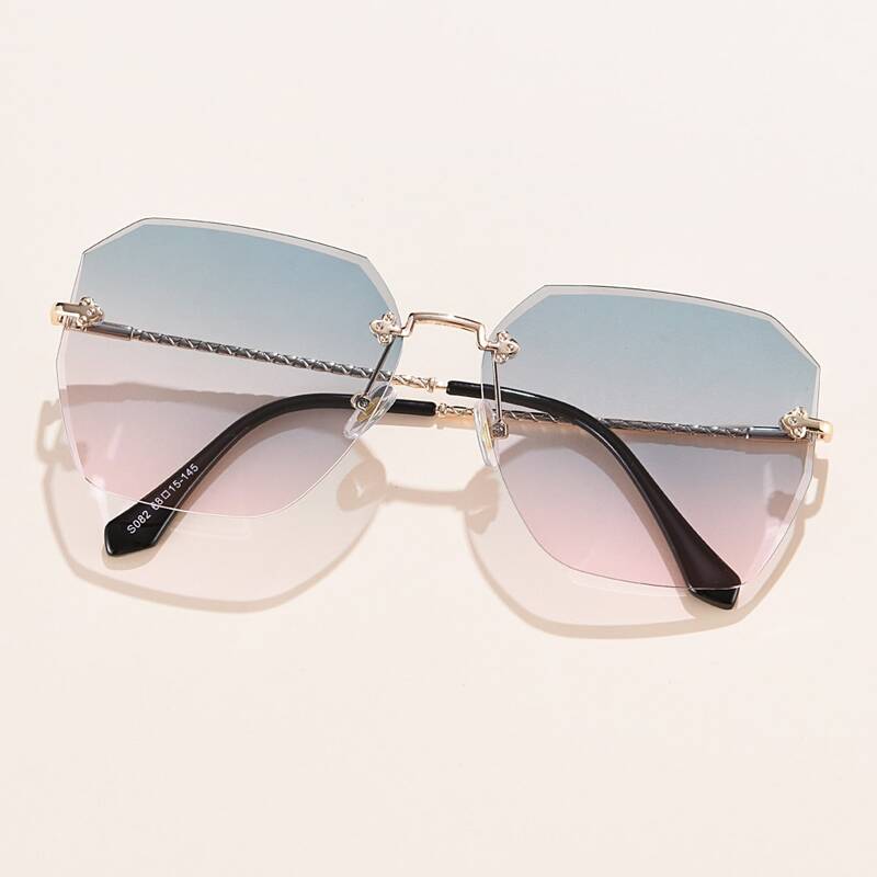 

Rimless Ombre Lens Sunglasses