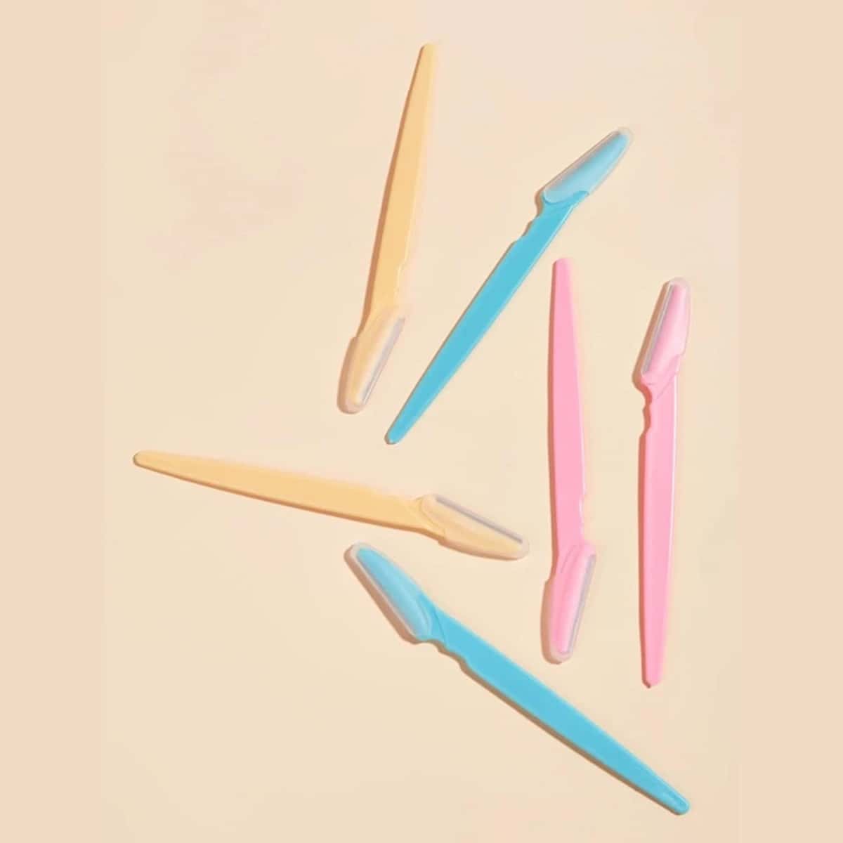 

6pcs Random Eyebrow Trimming Knife, Multicolor