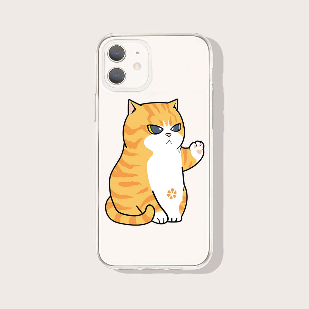 

Cartoon Cat Phone Case, Clear