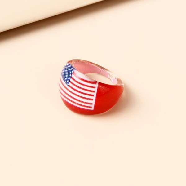 

Flag Print Ring, Multicolor