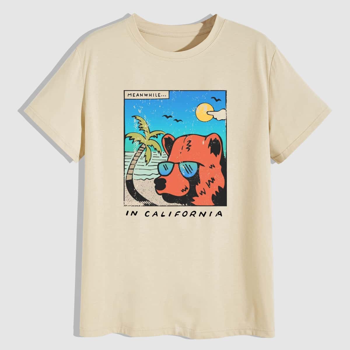 

Guys Letter Cartoon Graphic Tee, Khaki