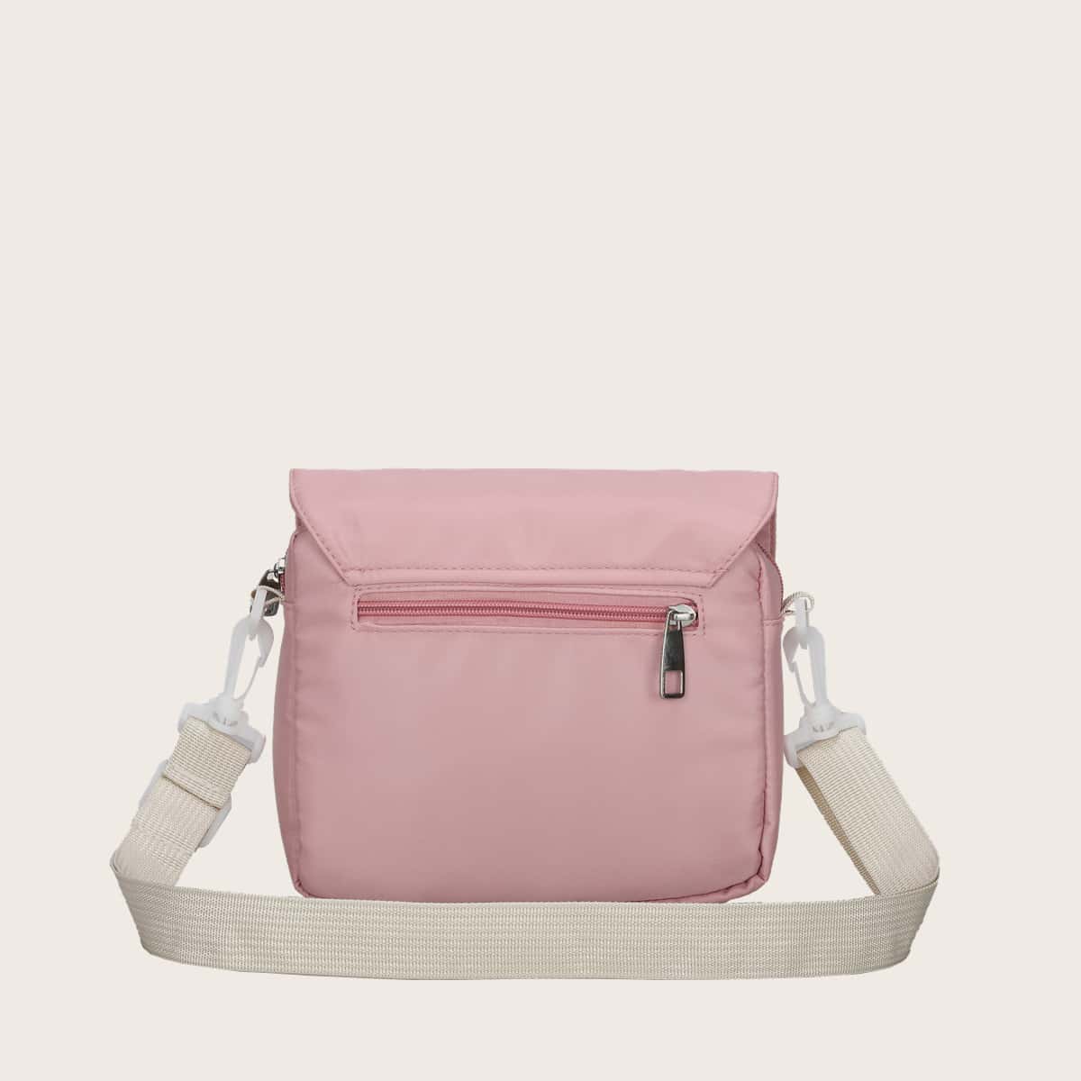 

Colorblock Buckle Crossbody Bag, Pink