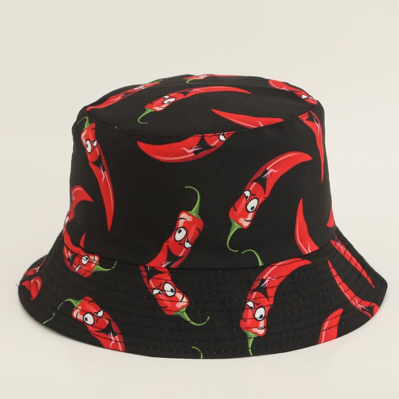 

Cartoon Chili Bucket Hat, Multicolor