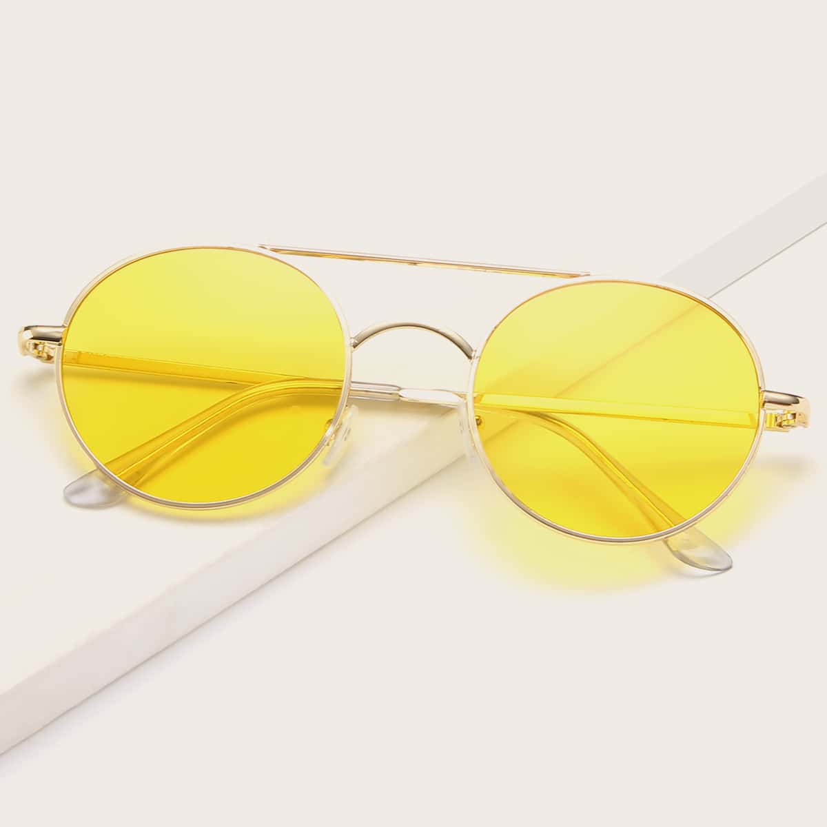 Top Bar Round Frame Sunglasses
