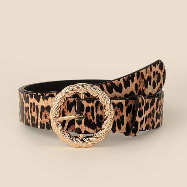 

Round Buckle Belt, Multicolor