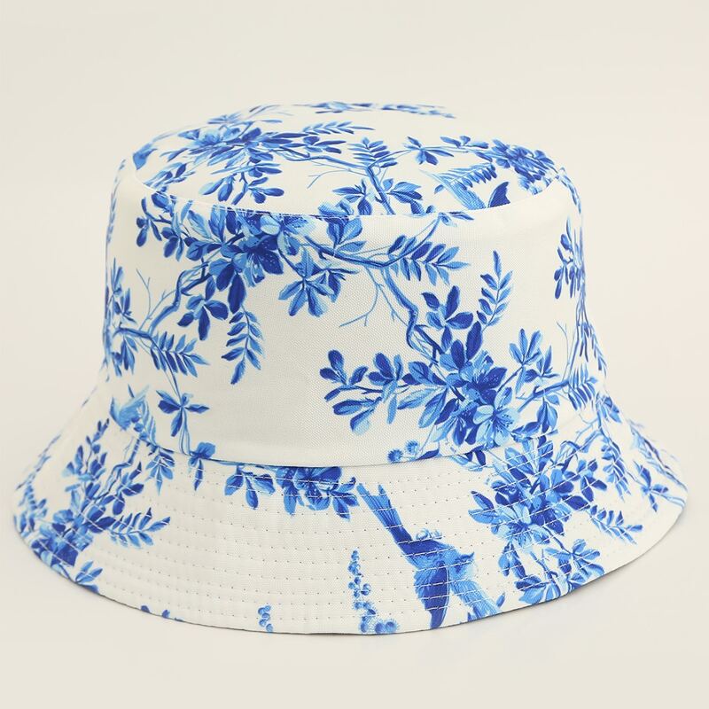 

Plant Print Bucket Hat, White