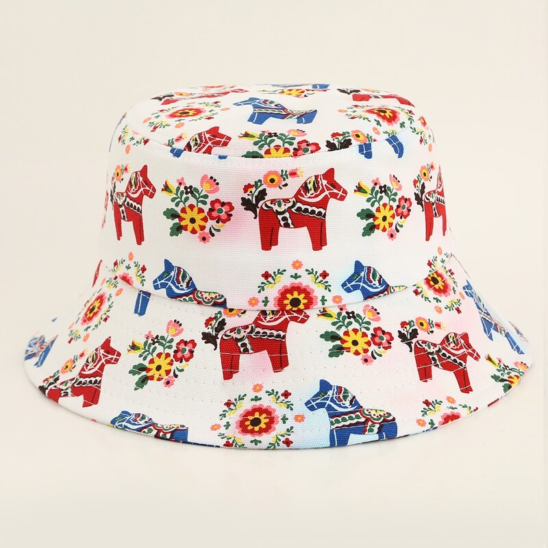 

Cartoon Horse Bucket Hat, Multicolor
