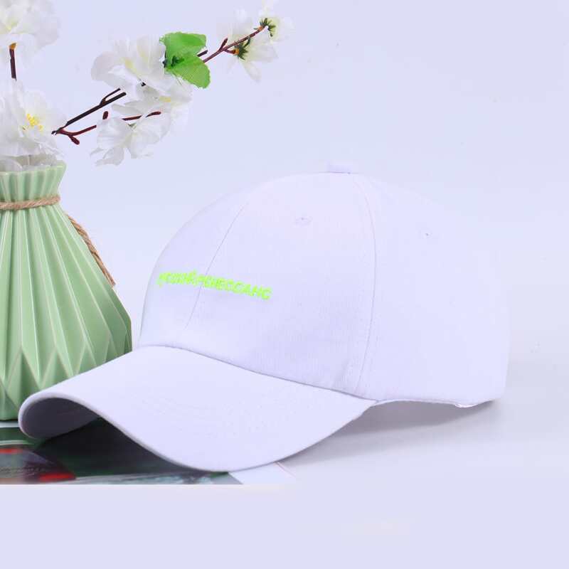 

Letter Embroidery Baseball Cap, White