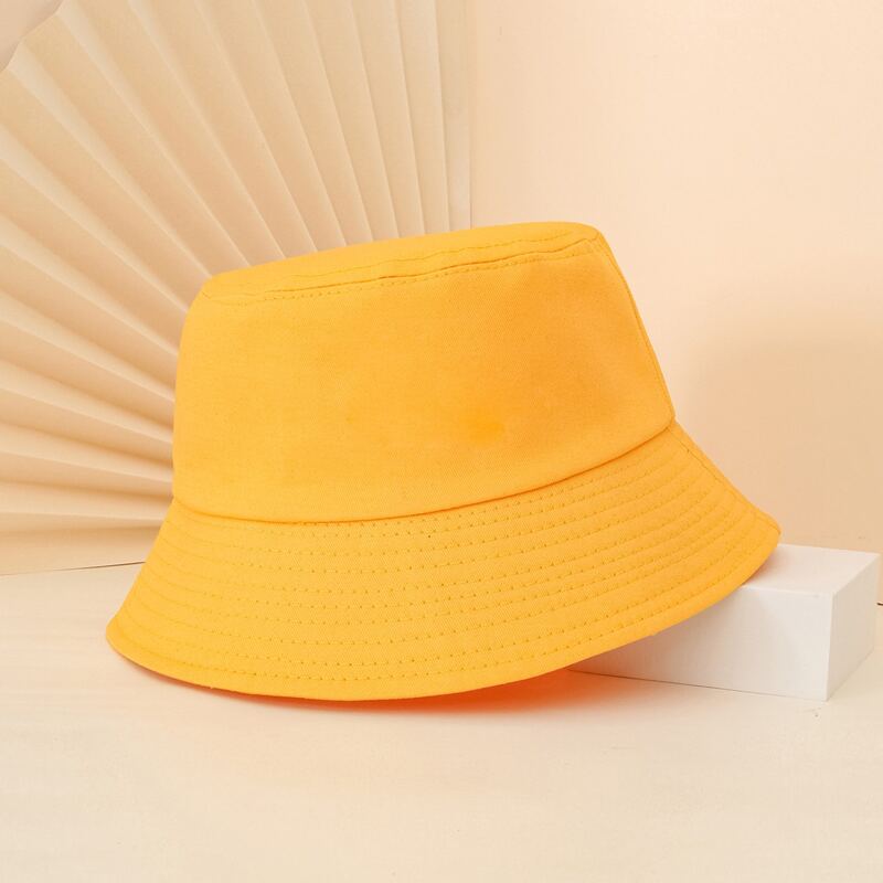 

Simple Solid Bucket Hat, Yellow