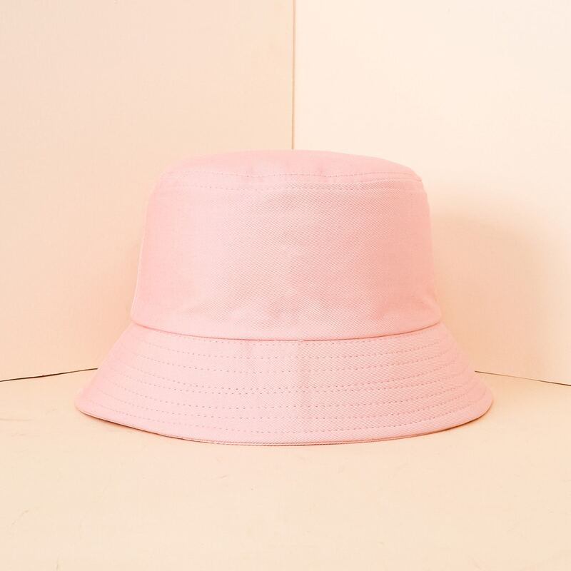 

Simple Solid Bucket Hat, Pink