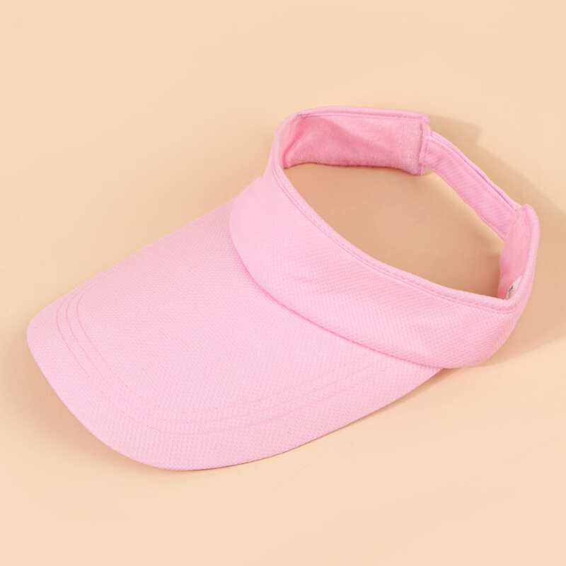 

Simple Plain Visor Hat, Pink