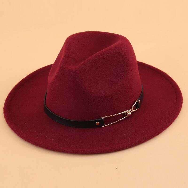 

Belt Decor Floppy Hat, Burgundy