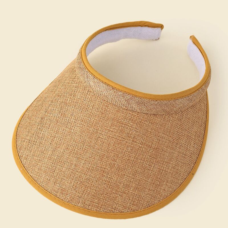 

Simple Solid Visor Hat, Brown