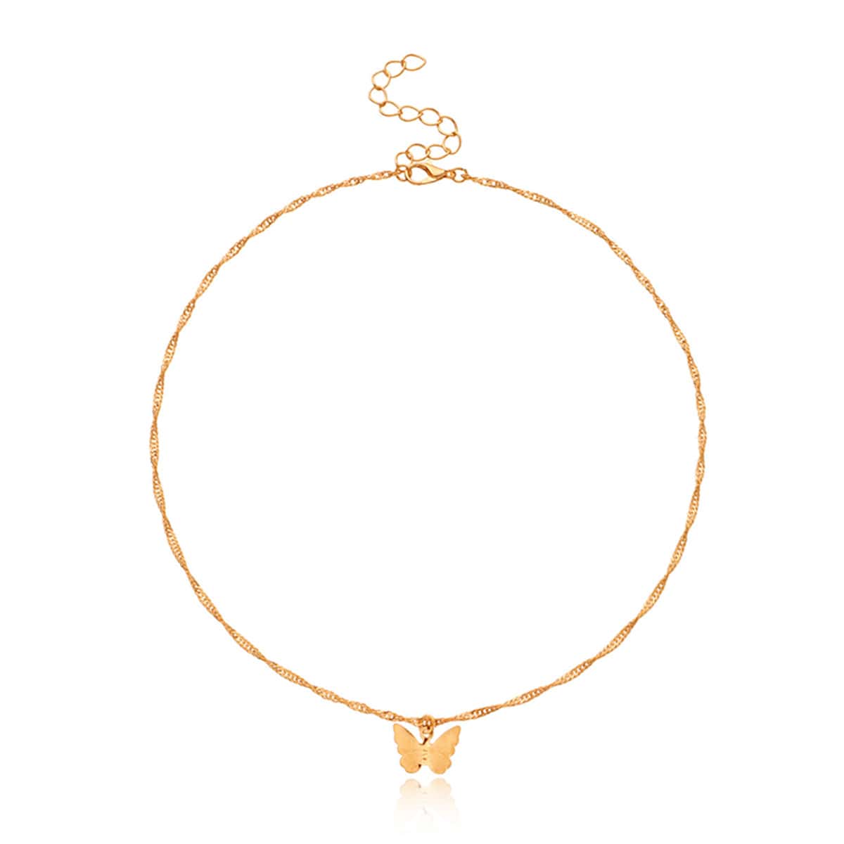 

Butterfly Pendant Necklace, Gold