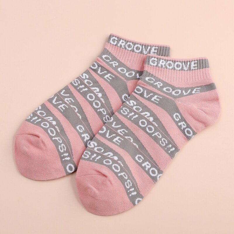 

Letter Striped Ankle Socks, Multicolor
