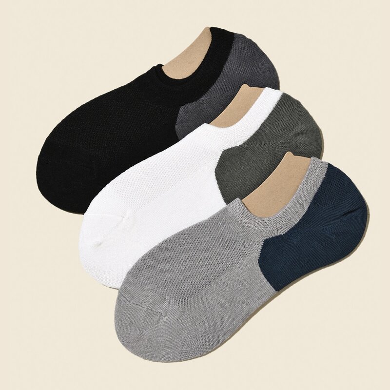 

Guys 3pairs Colorblock Invisible Socks, Multicolor