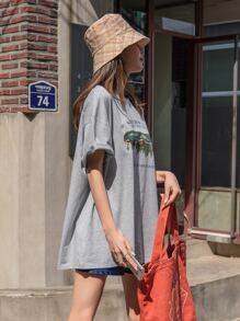 DAZY Áo thun Đồ họa Giải trí - Xám - Xem 8