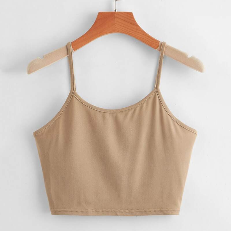 

Solid Crop Cami, Khaki