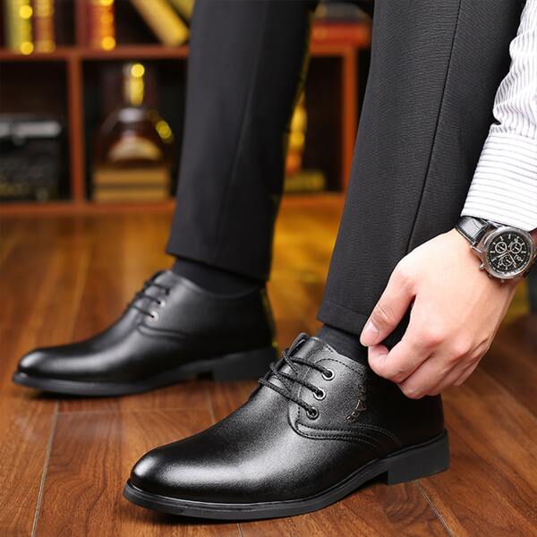 

Men Lace-up Front Dress Shoes, Black