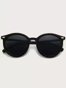 Gafas de moda con lentes redondos - Gris Oscuro - Ver 1
