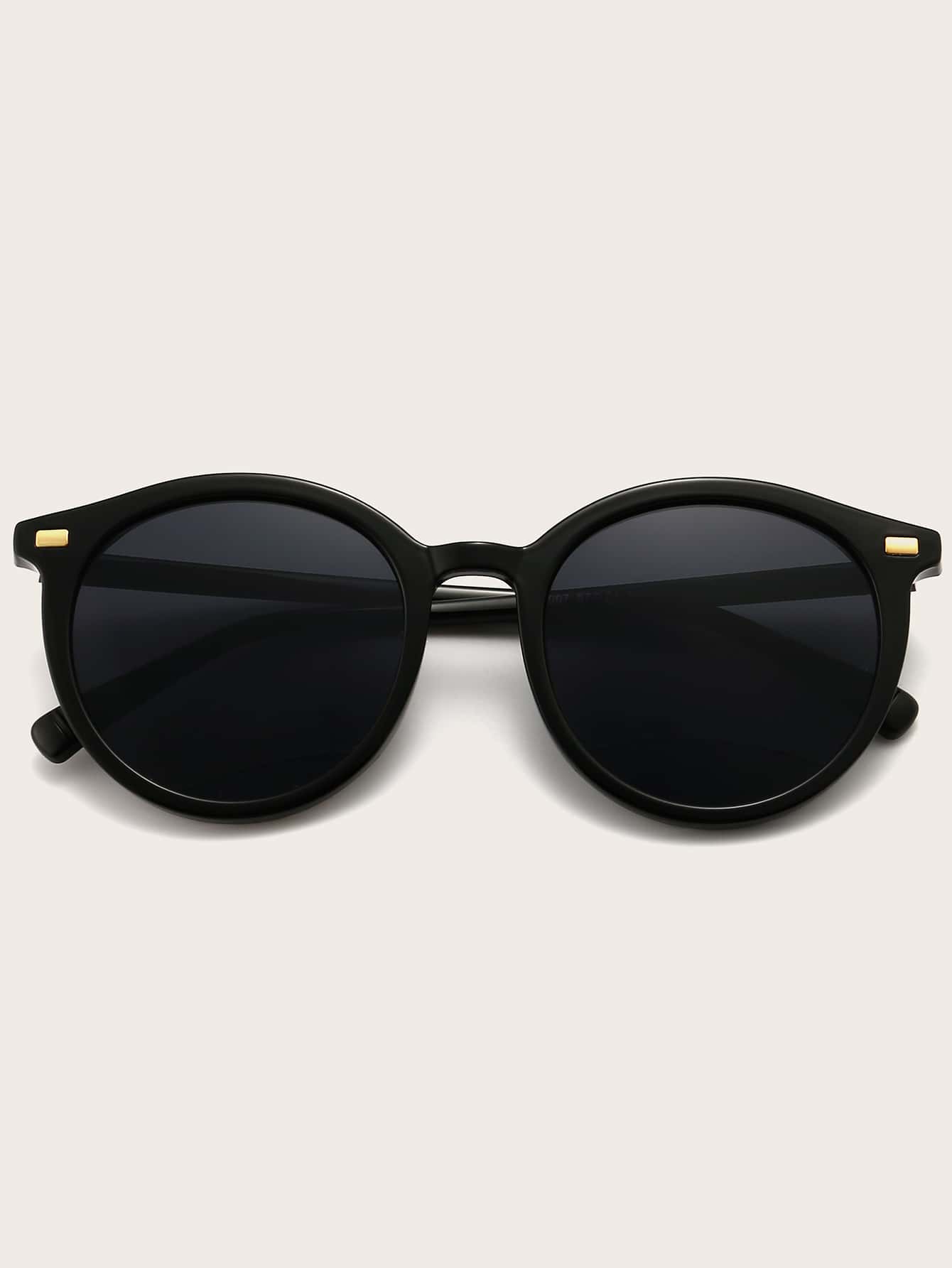 Gafas de moda con lentes redondos - Gris Oscuro - Ver 1