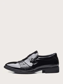 Men Patent Dress Shoes - Black - View 4