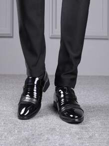 Men Patent Dress Shoes - Black - View 5